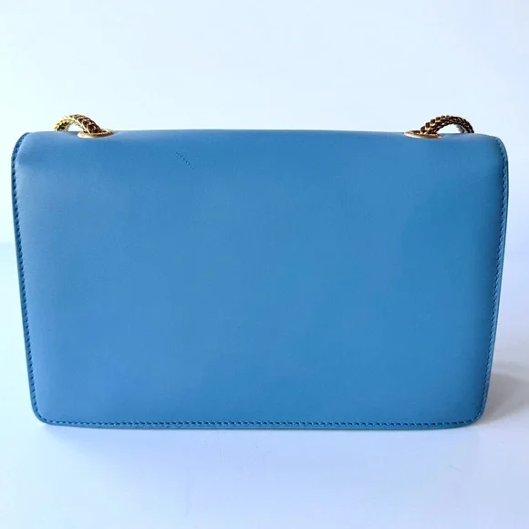 Saint Laurent Betty Light / Sky Blue Crossbody Shoulder Bag w/ Gold Chain Strap - Picture 7 of 16